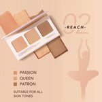 3 in 1 Sparkling Face Pallete for 3D Radiant Look